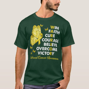 Krieger gewinnen Faith Cure Ribbon Childhood Cance T-Shirt
