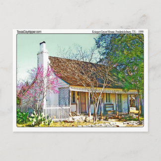 Krieger Geyer Zuhause, Fredericksburg, TX Postkarte
