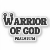 Krieger Gottes – Psalm 144:1 Aufkleber (Vorderseite)