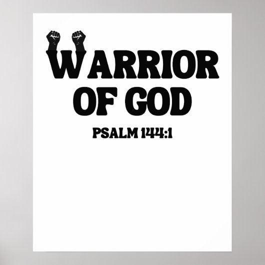Krieger Gottes - Psalm 144:1 Poster (Vorne)