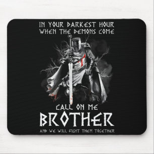 Krieger Gottes Ruf Auf Mich Stören Kampf Ritter Te Mousepad