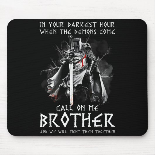 Krieger Gottes Ruf Auf Mich Stören Kampf Ritter Te Mousepad (Vorne)