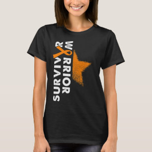 Krieger Hoffnung Orange Band Leukämie Blutkrebs A T-Shirt