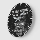 Krieger - Ich bin der Sturm - Löwentier Motivieren Große Wanduhr (Winkel)