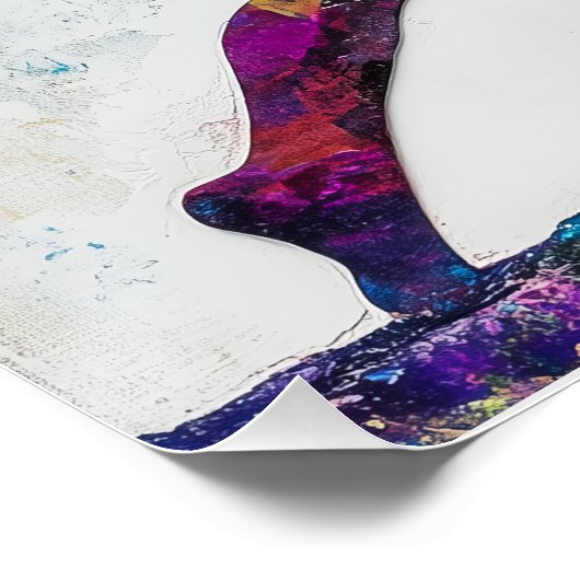 Krieger II Pose Glossy Poster (Ecke)