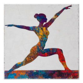 Krieger II Pose Glossy Poster