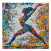 Krieger II Pose Glossy Poster (Vorderseite)