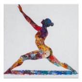 Krieger II Pose Glossy Poster (Vorderseite)