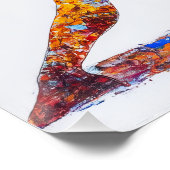 Krieger II Pose Glossy Poster (Ecke)