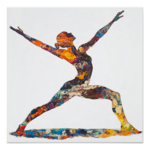 Krieger II Pose Glossy Poster