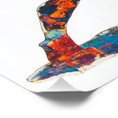 Krieger II Pose Glossy Poster (Ecke)