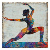 Krieger II Pose Glossy Poster (Vorderseite)