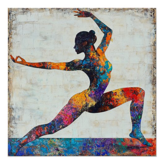 Krieger II Pose Glossy Poster (Vorderseite)