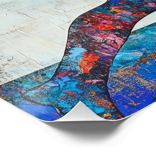 Krieger II Pose Glossy Poster (Ecke)