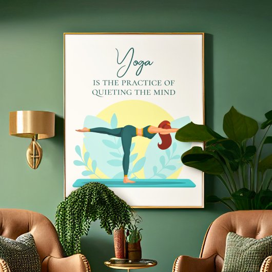 Krieger III Yoga Art - Individuell gestaltbare Ins Poster