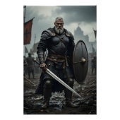 Krieger im Veteran-Schlachtfeld Poster (Vorderseite)