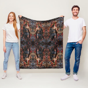 Krieger in der Schlacht Fleecedecke
