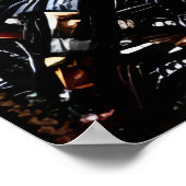 Krieger in schwarzer Rüstung | AI Art Poster (Ecke)