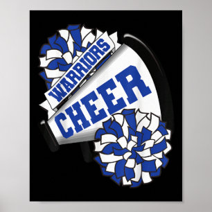 Krieger jubeln zurück zur Schule Cheerleading-Geis Poster