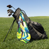 Krieger kämpfen um einen Tiger Golfhandtuch (Gras)