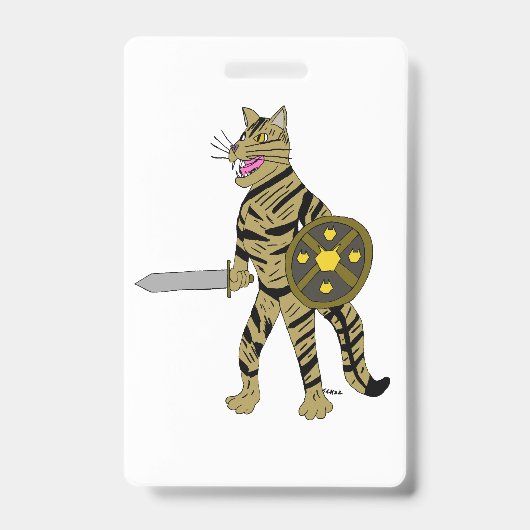 Krieger Katze Ausweis (Vorderseite)