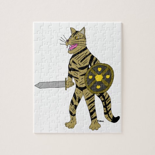 Krieger Katze Puzzle (Vertikal)