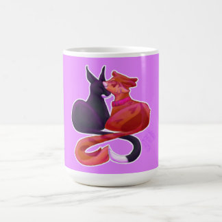 Krieger-Katzen-lesbische Prinzessin Loving Mug Kaffeetasse