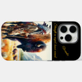 Krieger mit Bison. Case-Mate iPhone Hülle (Rückseite (Horizontal))