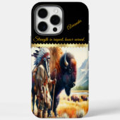Krieger mit Bison. Case-Mate iPhone Hülle (Rückseite)