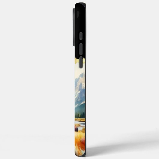 Krieger mit Bison. Case-Mate iPhone Hülle (Rückseite / Links)