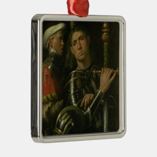 Krieger mit Bräutigam (Öl) Silbernes Ornament (Rechts)