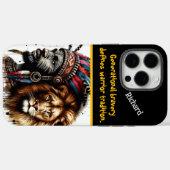 Krieger mit Federn und Löwen Case-Mate iPhone Hülle (Rückseite (Horizontal))