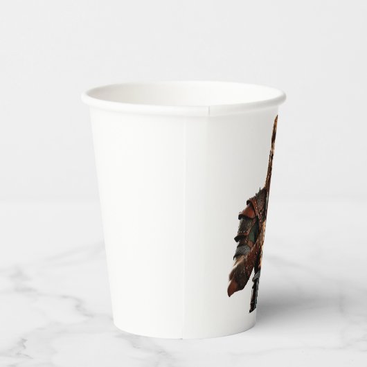 Krieger mit Schwert Pappbecher (Rechts)