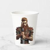 Krieger mit Schwert Pappbecher (Vorderseite)