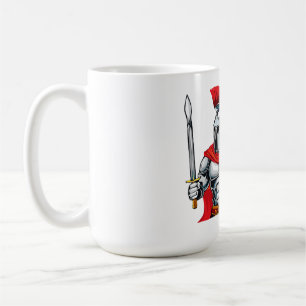 Krieger mit Schwert und Schild bereit für die Schl Kaffeetasse