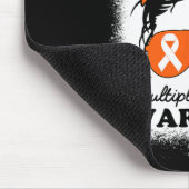 Krieger Multiple Sklerose Awareness Messy Bun Mama Mousepad (Ecke)