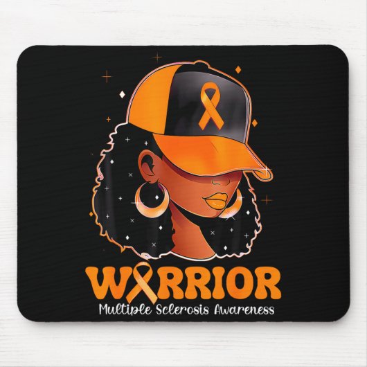Krieger Multiple Sklerose Bewusstsein Schwarze Fra Mousepad (Vorne)
