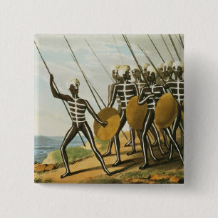 Krieger neuen S. Wales graviert von M. Dubourg (f Button