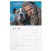 Krieger & Pitbull-Hunde-Helden Kalender (Jan 2027)