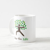 Krieger-Pose-Yoga-Geschenk-Tasse Kaffeetasse (Vorderseite Links)