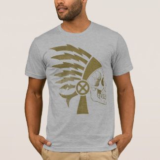 Krieger-Schädel Gold T-Shirt