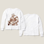 Krieger steht über Monster-T-Shirt (Design Vorderseite & Rückseite)