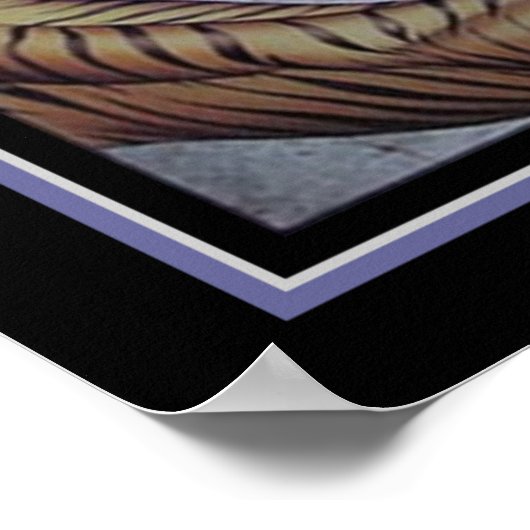 'Krieger & Tiger' Art Deco Print by Major Felten Poster (Ecke)