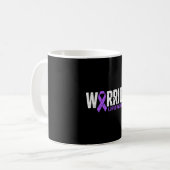 Krieger Überlebender Kämpfer Lupus-Bewusstsein sle Kaffeetasse (Vorderseite Links)