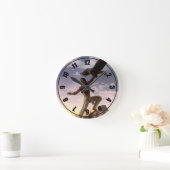 Krieger und Adler Runde Wanduhr (Zuhause)