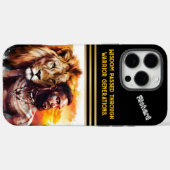 Krieger und edler Löwe vereinen sich bei Sonnenunt Case-Mate iPhone Hülle (Rückseite (Horizontal))