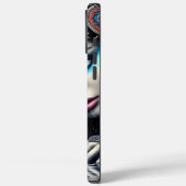 Krieger und Löwe unter Mondlicht Case-Mate iPhone Hülle (Rückseite / Links)