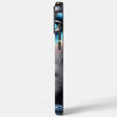 Krieger und Wolf unter Mondlicht Case-Mate iPhone Hülle (Rückseite / Links)