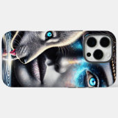 Krieger und Wolf unter Mondlicht Case-Mate iPhone Hülle (Rückseite (Horizontal))