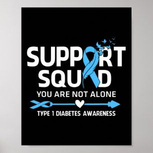 Krieger-Unterstützungstrupp Typ-1-Diabetes-Bewusst Poster